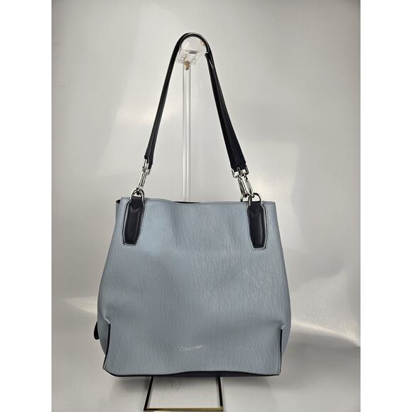 Calvin Klein Handbags - Calvin Klein Purse/Handbag Shoulder Bag in Light And Dark Blues w/Silver